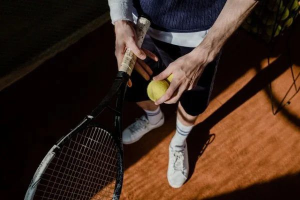 tennis serve close up